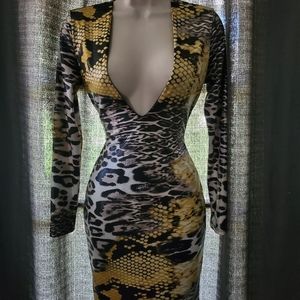 Low cut snake dress